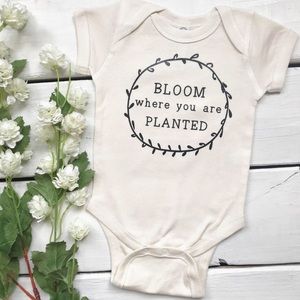 Organic cotton handmade onesie size 3-6 months